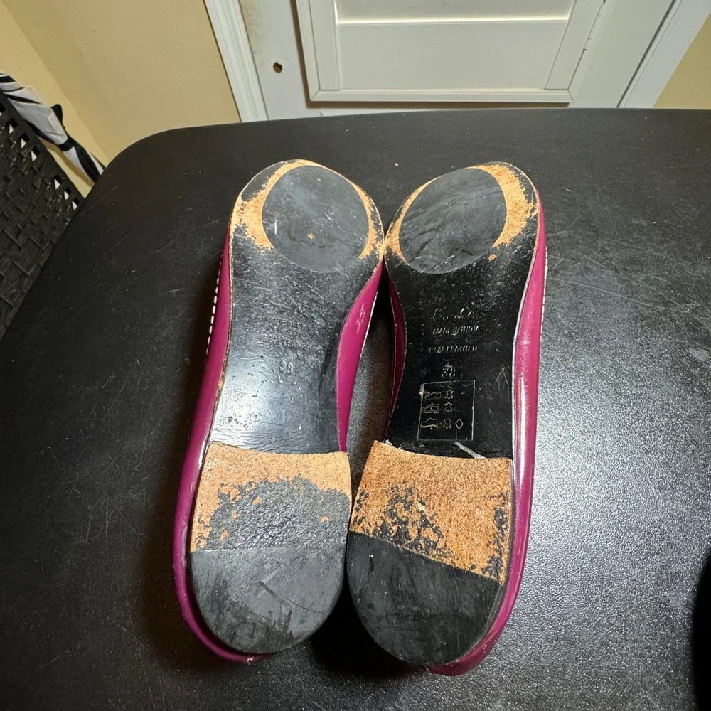 Boden EU 38 scalloped purple ballet flats